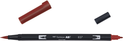 TOMBOW Dual Brush Pen ABT 837 wine red