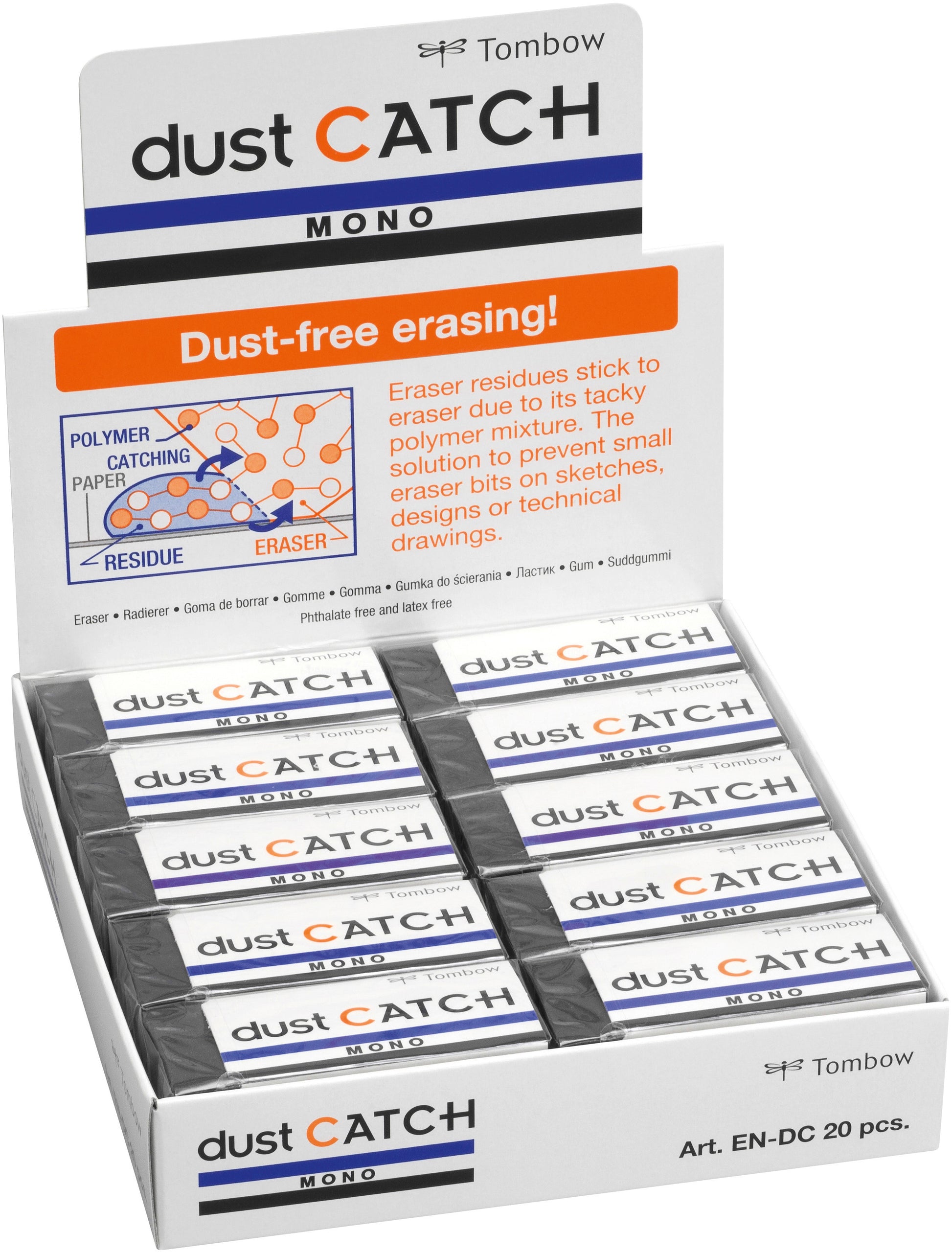 TOMBOW Radierer MONO 19g EN-DC dust Catch