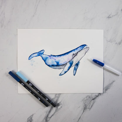 TOMBOW Aquarellblock A6 PB-AQUA-COV 300g, 15 Blatt