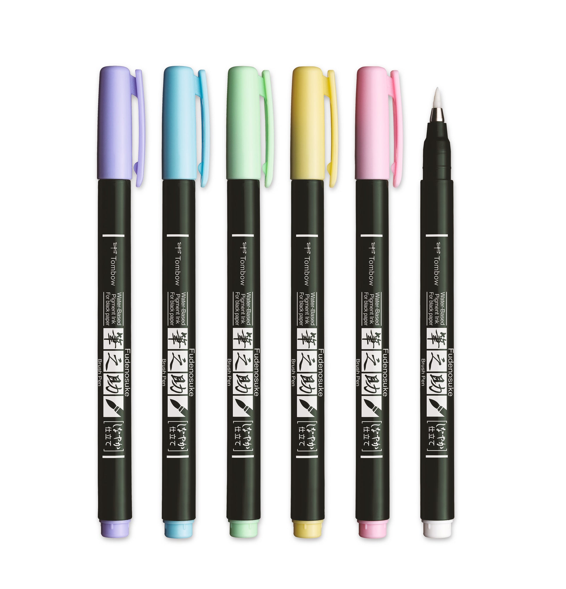 TOMBOW Kalligraphie-Set WS-BS WS-BS-6P Fudenosuke, pastel 6 Stück