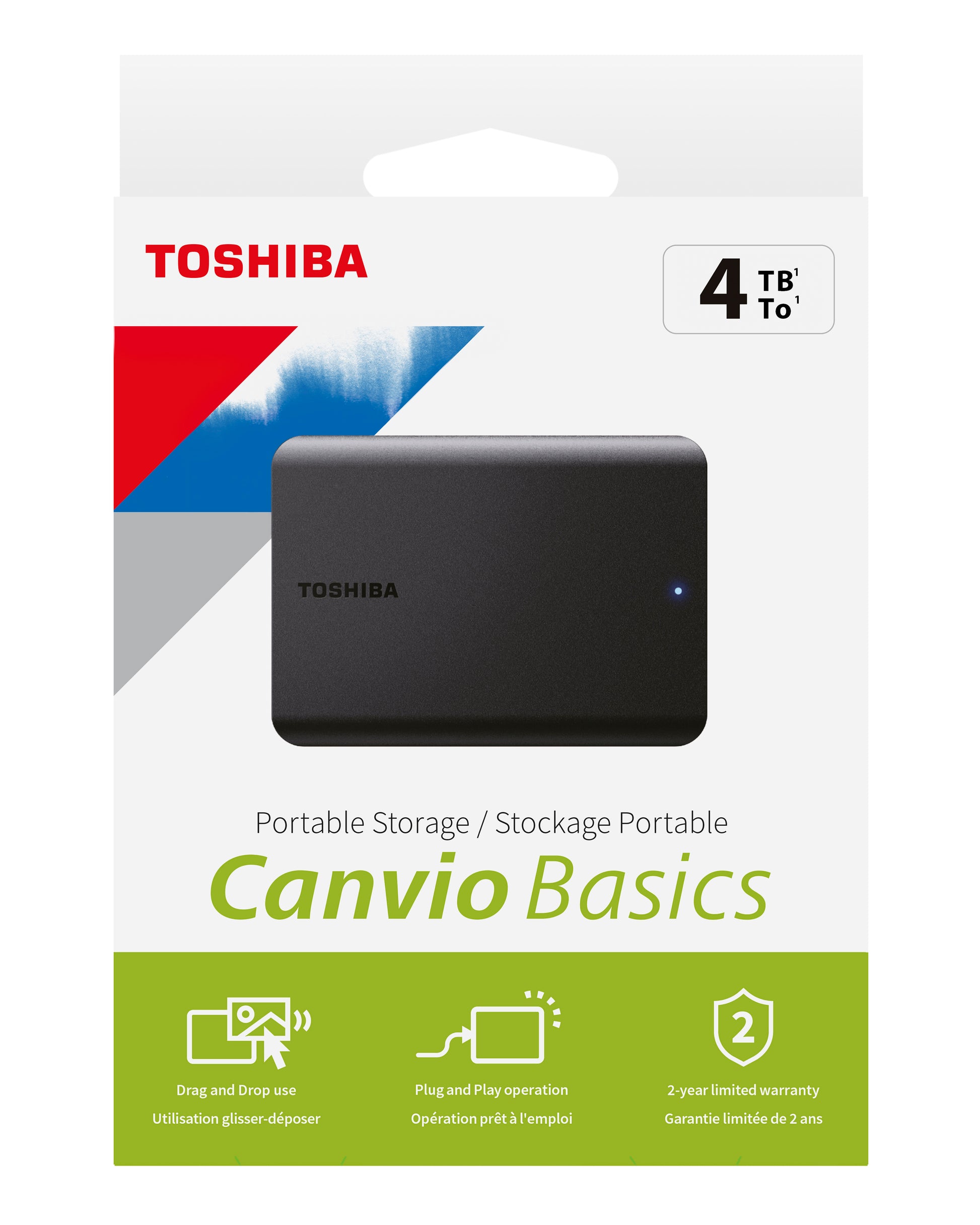 TOSHIBA HDD CANVIO BASICS 4TB HDTB540EK3CA USB 3.2 2.5 inch black