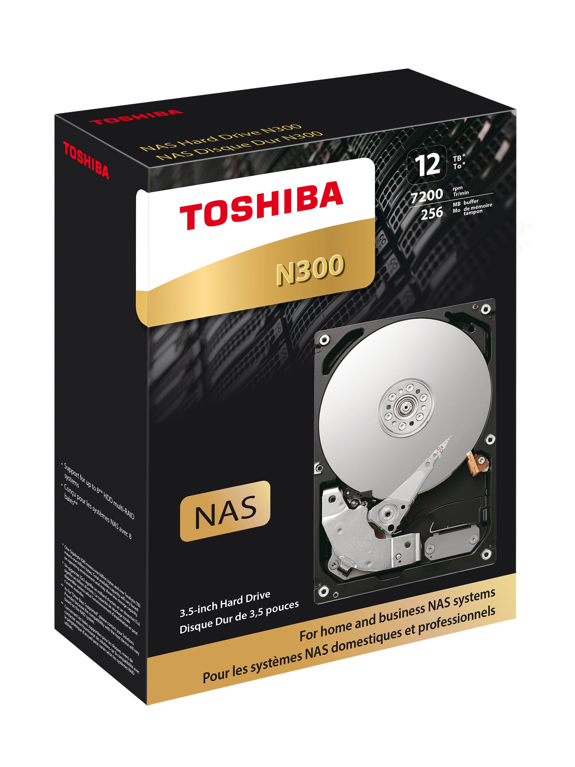 TOSHIBA HDD N300 NAS 12TB HDWG21CEZSTA internal, SATA 3.5 inch