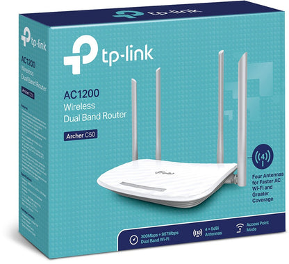 TP-LINK WLAN Dual Band Router ARCHERC50 AC1200