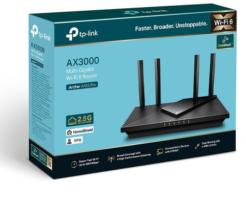 TP-LINK AX3000 Dual-Band Archer AX55 Pro Wi-Fi 6 Router