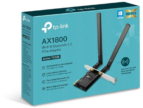 TP-LINK AX1800 DB WiFi 6 BT 5.2 PCI-E Archer TX20E