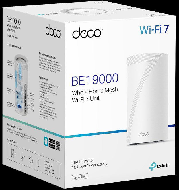 TP-LINK WHMesh Wi-Fi 7 Unit Deco BE85(1-pack) BE19000