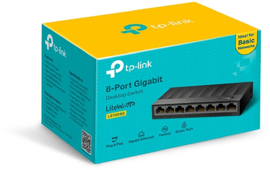 TP-LINK LiteWave 8Port Gigabit Switch LS1008G Desktop Plastic Case