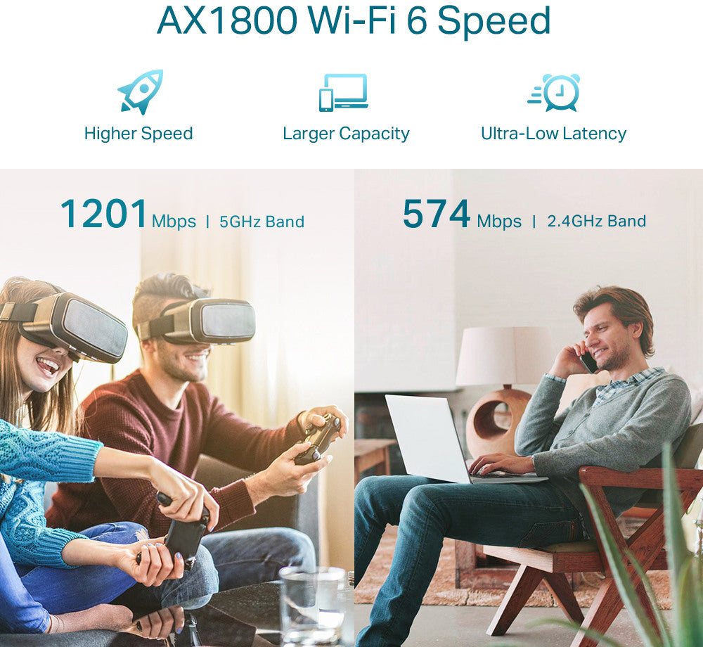 TP-LINK AX1800 WiFi 6 Range Extender RE605X