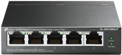 TP-LINK 5-Port Desktop Switch TL-SG1005LP with 4-Port PoE+