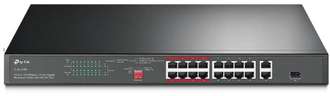 TP-LINK 16-Port Rackmount Switch TL-SL1218P with 16-Port PoE