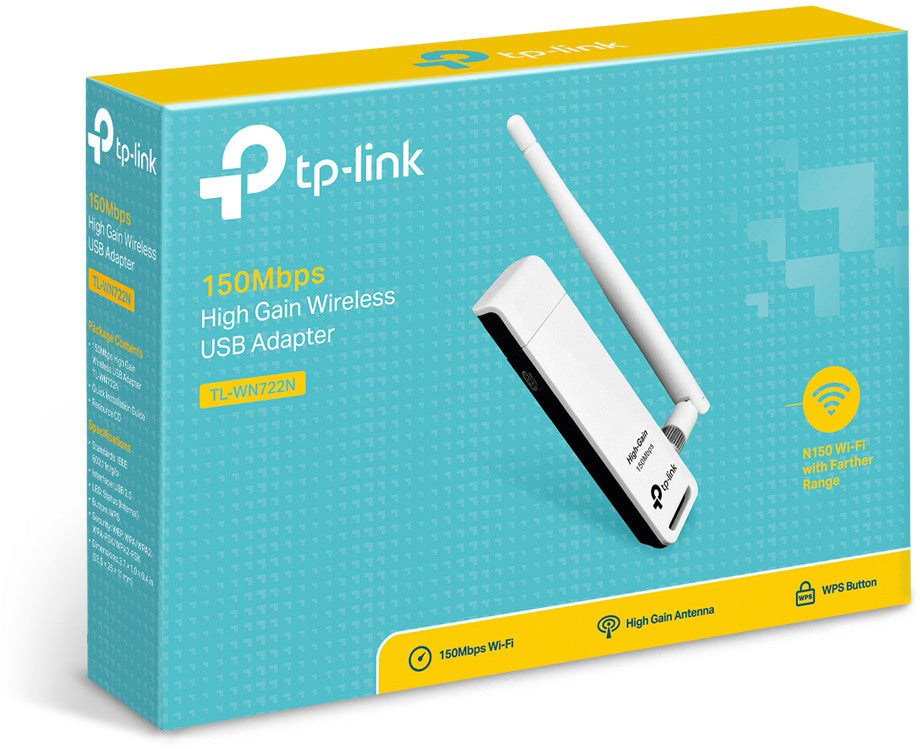 TP-LINK TL-WN722N TL-WN722N N150 High Gain USB Adapter