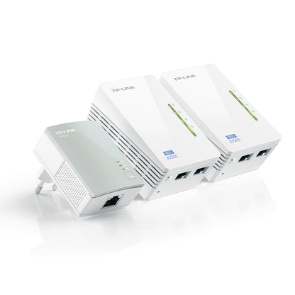 TP-LINK 2-port Powerline WiFi Exten. TLWPA4220 AV500 Triple KIT