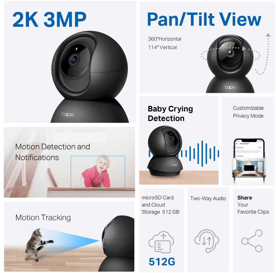 TP-LINK Pan/Tilt Wi-Fi Camera Tapo C211