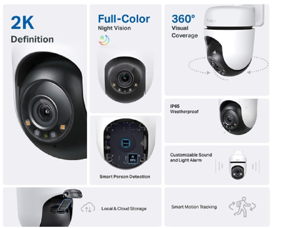 TP-LINK Outdoor Pan/Tilt Wi-Fi Camera Tapo C510W