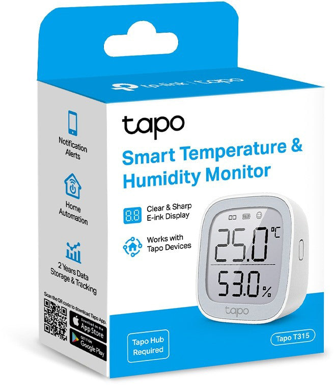 TP-LINK Smart Temperature and Tapo T315 Humidity Monitor