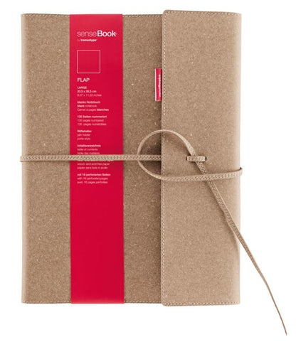 TRANSOTYPE senseBook FLAP A4 75010401 liniert, L, 135 Seiten beige