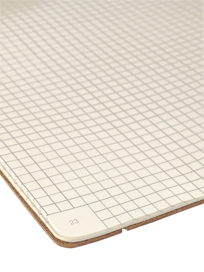 TRANSOTYPE senseBook RED RUBBER A5 75020502 kariert, M, 135 Seiten beige