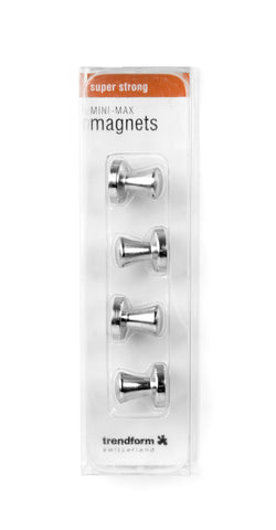 TRENDFORM Superstrong Magnets MINI-MAX MM2021 4er Set silber