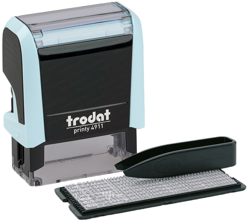 TRODAT Printy 4911 Typo 3 Zeilen Text 180853 pastellblau