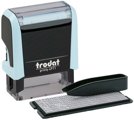 TRODAT Printy 4911 Typo 3 Zeilen Text 180853 pastellblau