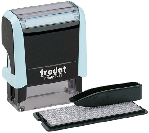 TRODAT Printy 4911 Typo 3 Zeilen Text 180853 pastellblau