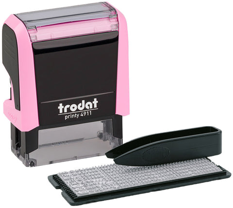 TRODAT Printy 4911 Typo 3 Zeilen Text 180855 pastellrosa