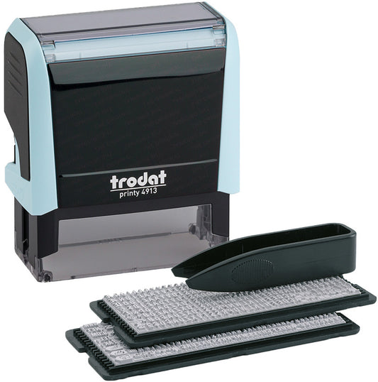 TRODAT Printy 4913 Typo 5 Zeilen Text 180861 pastellblau