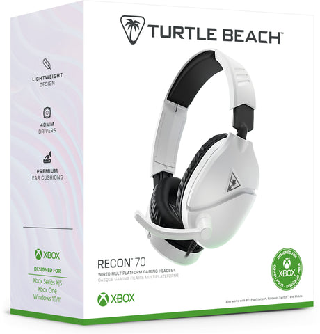 TURTLE BEACH Ear Force Recon 70X White TBS-2001-15 Headset, Xbox SeriesX