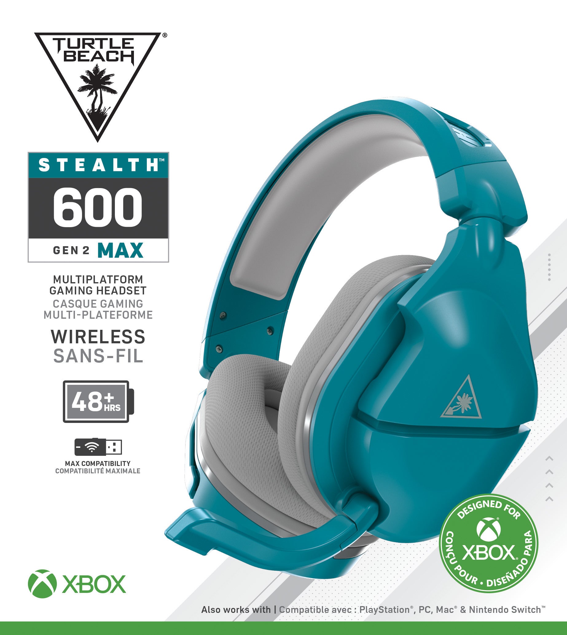 TURTLE BEACH STEALTH 600 GEN 2 MAX TBS-2382-05 Wireless Headset Xbox, Teal