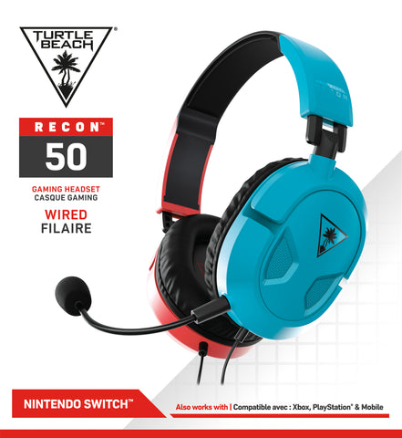 TURTLE BEACH Ear Force Recon 50 TBS-8150-05 Headset,NSW,Red/Blue