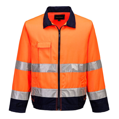 Portwest TX70 Jacke – Orange/Marine – funktionale Berufsjacke