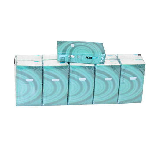 Lenços de papel, 4 camadas, celulose branquíssima, 300 pacotes com 10 lenços cada