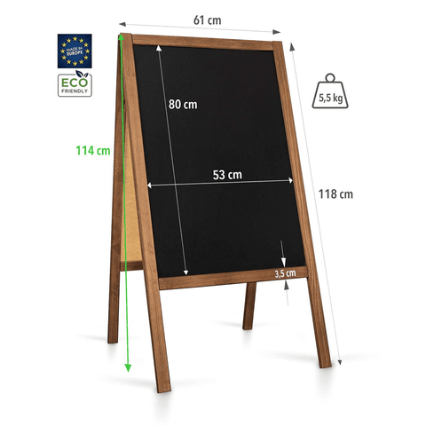 Holz Kundenstopper "ColorFrame" 118x61cm, Indoor