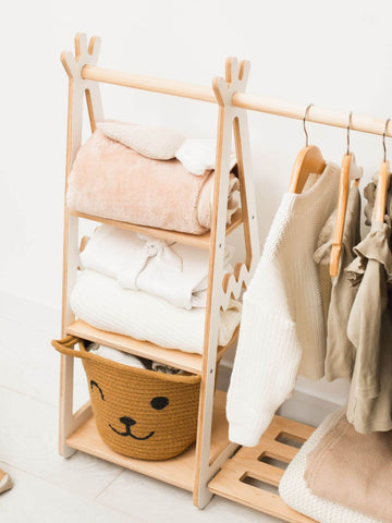clothing wooden rack