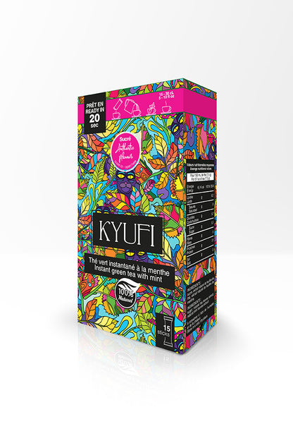 KYUFI – Ægte Instant Grøn Mynte Te | 15 Stænger • Let Sødet • Marokkansk Tradition på 20 Sekunder 🍃💚