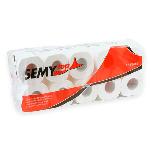 Carta igienica 4 strati, cellulosa bianca, pallet con 1920 rotoli da 150 fogli (24x80)