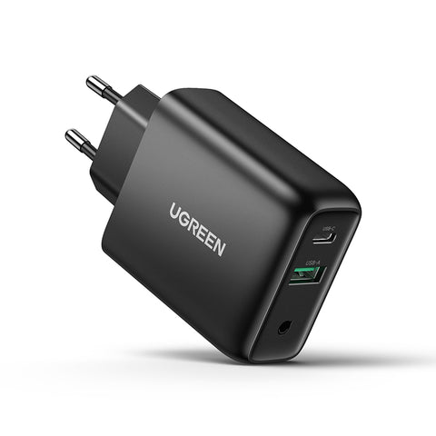 UGREEN USB Wall Charger 36W 2-Port 10217 PD 1xUSB-C,1xUSB-A,Black