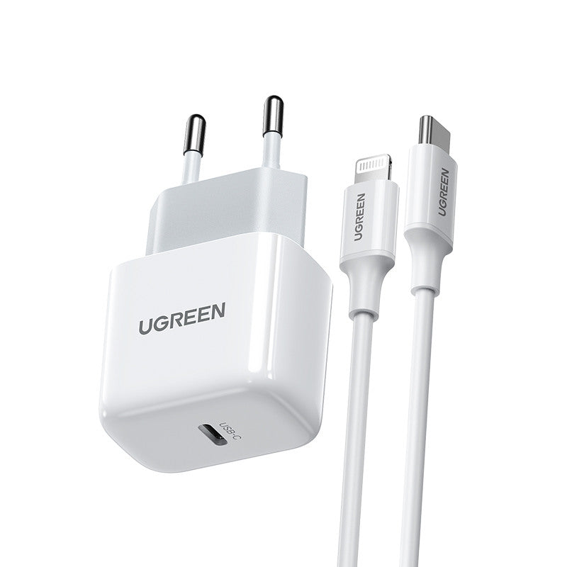 UGREEN USB Wall Charger Mini 20W 10220 1-Port PD 1xUSB-C,White