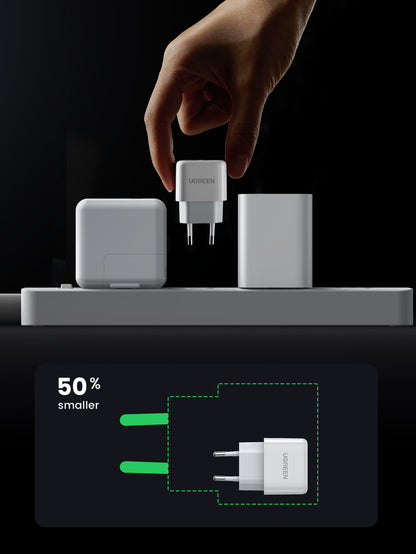 UGREEN USB Wall Charger Mini 20W 10220 1-Port PD 1xUSB-C,White