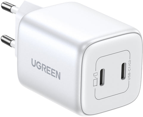 UGREEN USB C Wallcharger Nexode 15327 Dual,45WPD,GaN,White