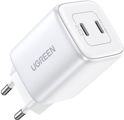 UGREEN USB C Wallcharger Nexode 15327 Dual,45WPD,GaN,White