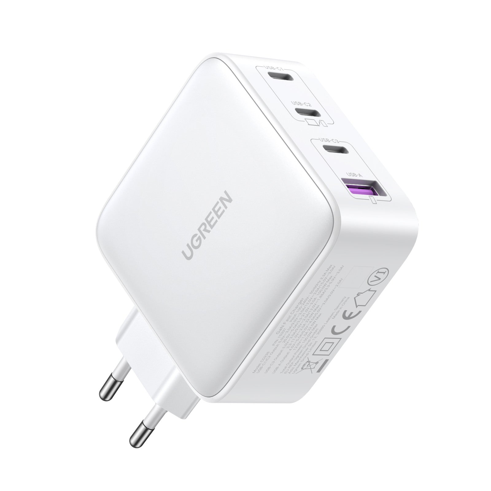 UGREEN USB Wallcharger Nexode 100W 15337 4-Port,PD,GaN, White