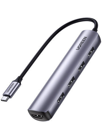 UGREEN USB-C Hub 5in1, Silver 20197 HDMI,4xUSB-A (BB)