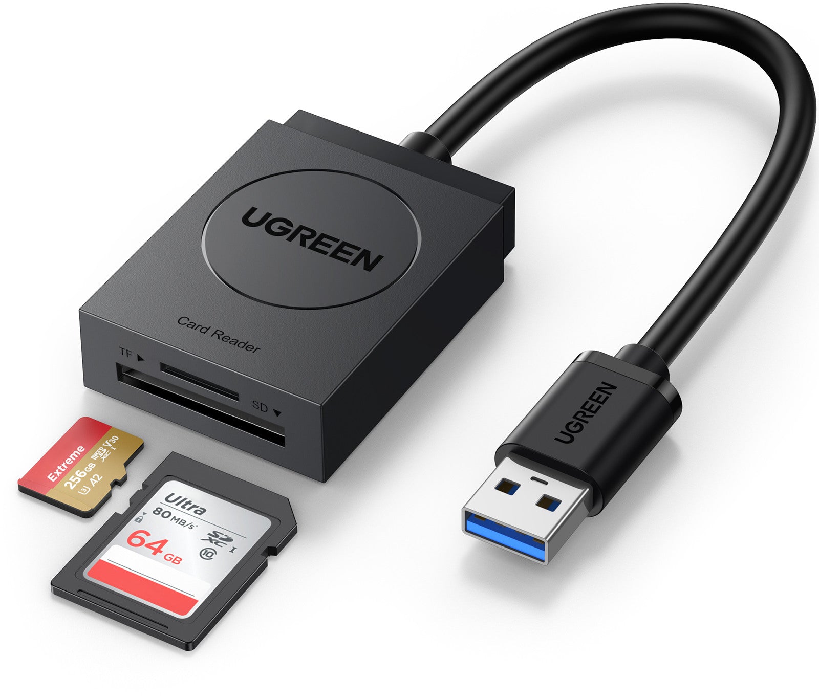 UGREEN 2-in-1 USB 3.0 A CardReader 20250