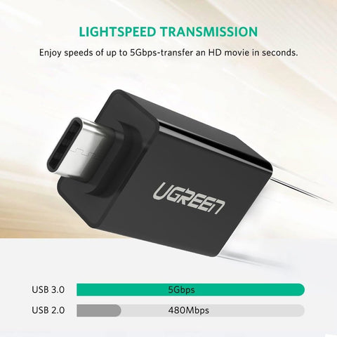 UGREEN Adapter USB-C to USB 20808 3.0 A Female Adapter (BB)