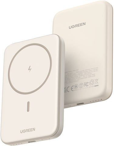 UGREEN Magnetic Power Bank 5000mAh 25207 15W, Wireless, Beige