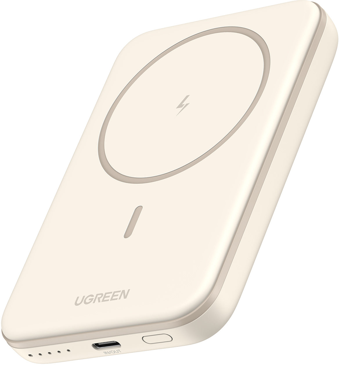 UGREEN Magnetic Power Bank 5000mAh 25207 15W, Wireless, Beige