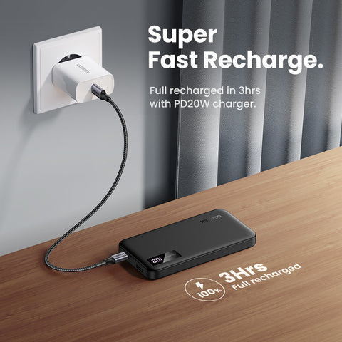 UGREEN Power Bank 10000mAh 25742 20W, Two-way Fast Charging