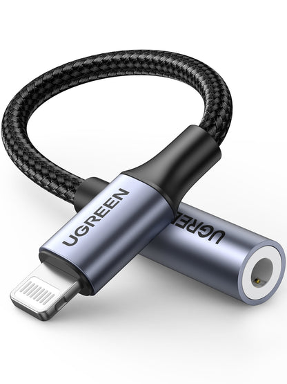 UGREEN Lightning to 3.5mm headphone 30756 jack adapter 10cm, Grey