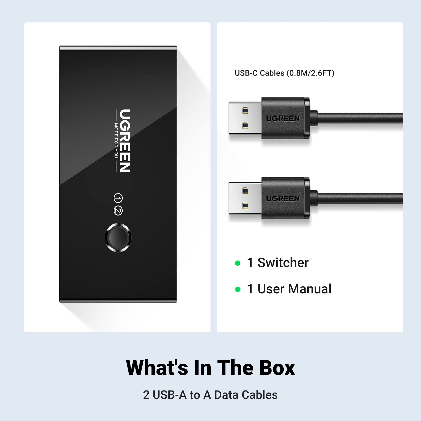 UGREEN Sharing Switch Box 30767 2in4 Out USB 2.0,(BB)